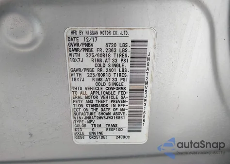 2018 Nissan Rogue Sl from USA, damaged, VIN JN8AT2MV5JW316851